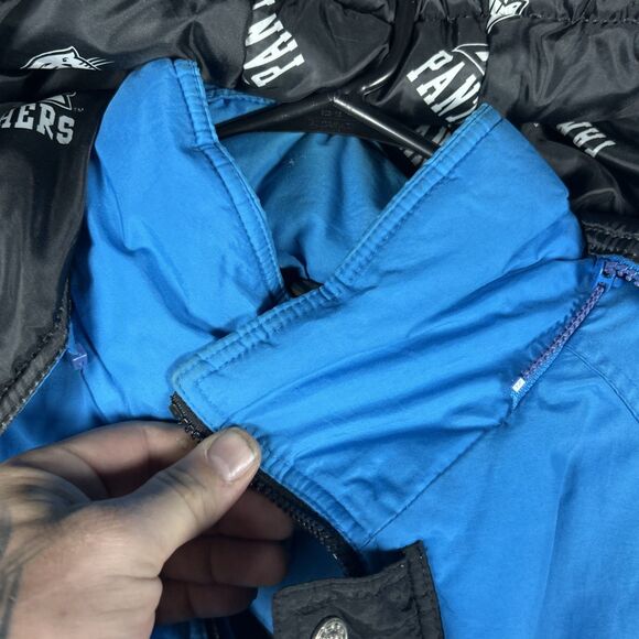 Vintage Carolina Panthers NFL Gameday Turbo Sportswear Puffer Jacket Zipper L - Picture 9 of 14